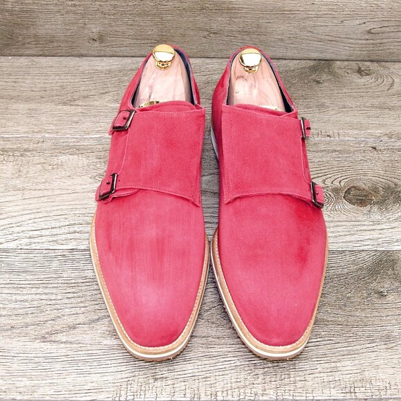* NIB * $495 Nordstrom ZELLI Italia 11 M Red Goatskin Suede * add $15 Trees main image 15